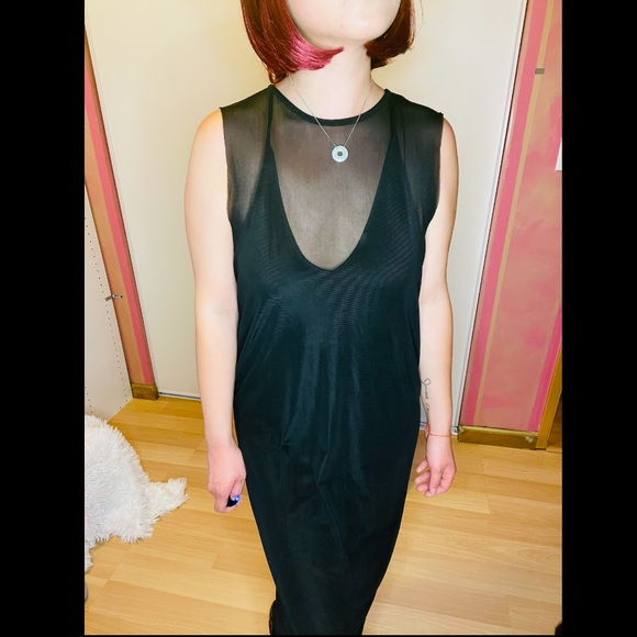 Two Piece: Mesh Cover Slip Dress - Picture 12 of 16